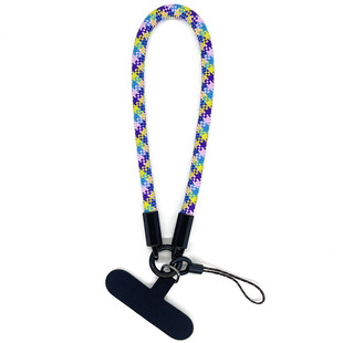 8mm Mobile Phone Lanyard Wrist Rope Internet Celebrant Color Braided Rope Multifunctional Patch Clip Hanging Short Rope Japanese Series