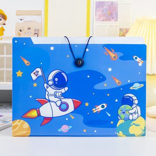 Cartoon A4 organ bag student large capacity 12-layer examination paper storage book file bag wholesale classification storage folder
