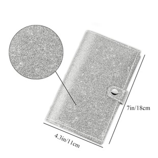 Business Card Storage Bag Waterproof Wear-resistant Bank Card Storage Book Card Bag Wallet ID Bag PVC Rose Silver