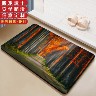 Toilet Super Soft Mat Bathroom Toilet Door Anti-slip Mat Diatom Mud Absorbent Foot Mat Quick-drying Cushion Customized