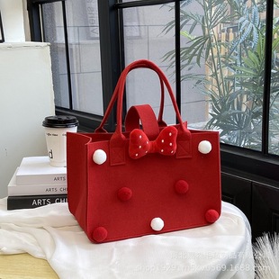 Internet Celebrity Accompanying Gift Cartoon Mummy Bag Baby Full Moon Shopping Bag Portable Hundred Days Banquet One Year Old Gift Felt Bag