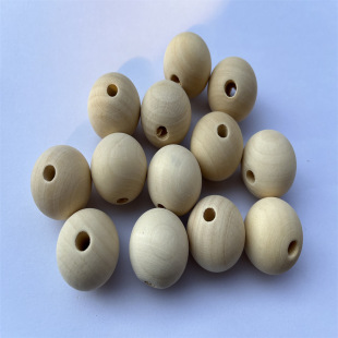 In stock wholesale DIY wooden beads keychain accessories wooden string beaded building blocks bracelet Christmas decorations pendant