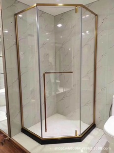 Shower room partition bathroom glass door hotel integrated bathroom shower partition stainless steel extremely narrow diamond type