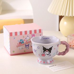 Sanrio HelloKitty Mug Exquisite Cute Girl's High-value Ceramic Water Cup Home Birthday