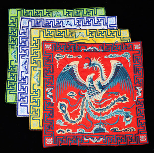 Qing Dynasty Official Buzi Official Clothing Embroidery Embroidery Decorative Ethnic Style Pattern Cloth Patch Applique Chinese Style Embroidery