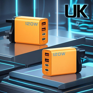 Трансграничное Специально для 120W с четырьмя импульсными зарядными устройствами двойной USB PD с несколькими портом