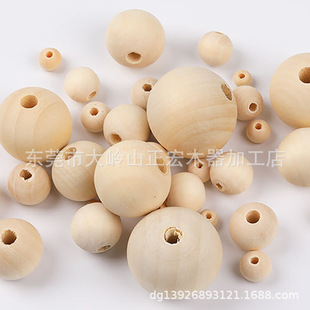 Factory Direct Supply of Various Wooden Beads in Bulk Wholesale Jewelry Wood Accessories Original Color Wooden Beads Quality Assurance