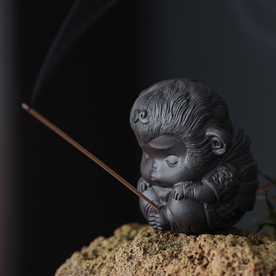 Yuxuan Zisha Tea Pet Little Spirit Monkey Tea Play Tea Room Zen Fragrance Insert Manual Cute Pet Monkey Monkey Ornaments