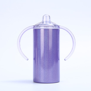 Wholesale Creative 304 Stainless Steel Thermos Cup Sublimation Coating Baby Kids Bottle 12oz Binaural Sniffer Cup