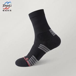 Sports Socks for Women, Spring & Fall Mid-Tube Towel Bottom, Sweat-Absorbent and Deodorant, Women's Marathon Running Badminton Socks Zhuji