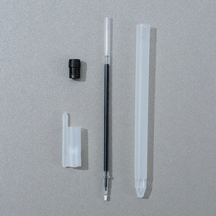 Frosted Transparent Small White Pen 0.5mm Gel Pen Office Signature Pen Needle Tube Ballpoint Pen Black Carbon Pen Stationery