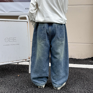 Looking for 2024 Children's Winter Huzhou Zhili Children's Wear Korean-style One-piece Velvet Trousers Thickened Casual Boys Jeans
