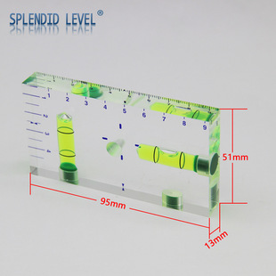 Full Transparent T-type Level Two-way Integrated Small Household Mini Level Level Bubble Level Bubble Level