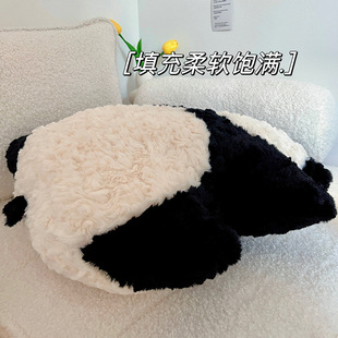 Cute Panda Pillow Doll Cushion Waist Cushion Office Chair Sedentary Backrest Cushion Pillow Sofa Living Room Women