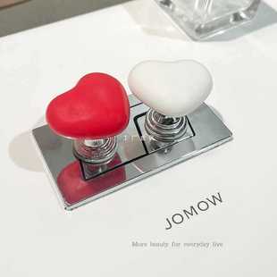 ✅ Toilet Press Button Heart-Shaped Accessories Long Nail Salon Universal Flush Switch Extension Bathroom Seat
