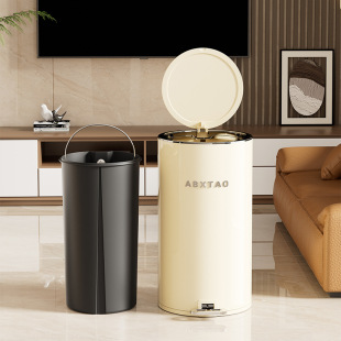 Foot Trash Bin Household High-grade High-value Toilet Trash Bin Kitchen Large Capacity Foot Trash Bin with Lid