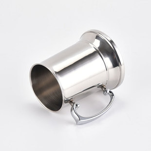 304 stainless steel beer cup wholesale 400ML European and American KTV bar beer barrel large capacity hanging ear drinking cup