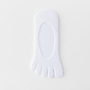 Five-finger socks women's summer thin shallow invisible toe socks sweat-absorbent non-slip Women's Boat socks solid color women's cotton socks wholesale