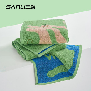 Sanli полотенце новое окрашенное в пряже мультфильм полотенце пара взрослых полотенце для лица большое полотенце для лица жаккардовое полотенце для лица оптом