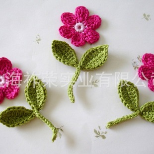 Factory direct selling hand-crocheted floret flower knitted flower cotton line crocheted multi-layer floret