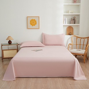 Ins single piece solid color wash cotton sheets simple plain student dormitory single sheet three-piece set wholesale