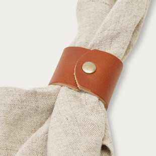 In stock Korean leather napkin ring hotel desktop napkin clip napkin ring simple PU tablecloth napkin buckle