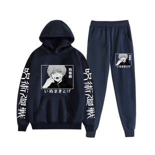 Cross-border hot selling jujutsu kaisen five Enlightenment spell back war printing casual men's and women's toe set autumn and winter