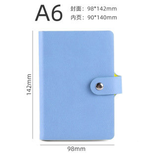 Portable A5 pocket notebook custom business leather snap notepad printable logo student diary wholesale