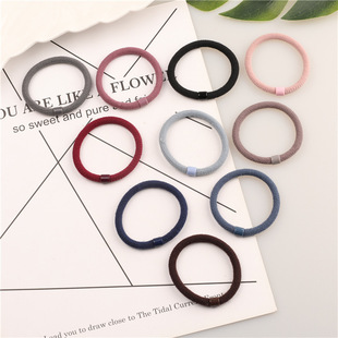 Korean Style Internet Celebrity Hair Rope Simple Thick Anti-Sticky Hair Loop Basic Head Rope Bracelet Dual-purpose High Elasticity Hair Rubber Band
