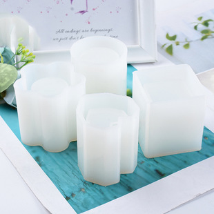 diy crystal drop glue pen holder mold handmade material resin AB glue mirror stereo mold silicone
