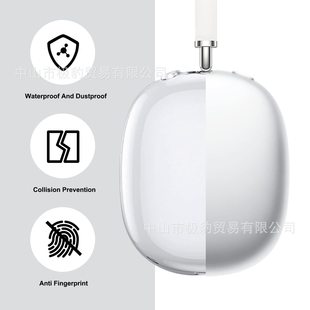 Подходит для Airpodsmax Защитный чехол Apple Headset Прозрачный чехол для наушников Силиконовый однотонный чехол для наушников