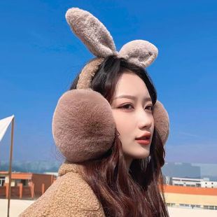 Earmuffs Warm Cute Cartoon Students High-value Winter Cycling Thickened Cold-proof Anti-freezing Earmuffs Plush Rabbit Earmuffs