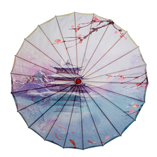 Cheongsam Props Oil-Paper Umbrella Show Cloth Umbrella Dance Ancient Performance Umbrella Paper Umbrella Oil-Paper Decorative Silk Cloth Han-Style Rainproof