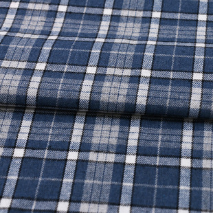 Factory direct polyester cotton yarn-dyed sanding Plaid 2022 new net red skirt Shirt pants fabric sweat steaming