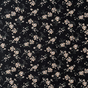 Spring and Summer Women's Cheongsam T-shirt Dress Clothing Fabric Tongue Chrysanthemum Print Background Fabric Cotton and Linen Printed Fabric
