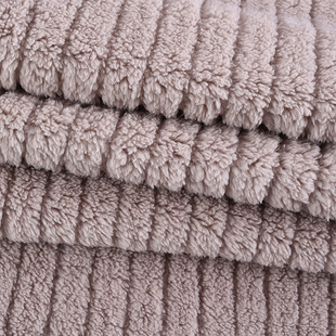 New in stock Double-sided Stripe Cotton Velvet Pajamas Fabric Striped Thickened Warm Home Wear Fleece Fabric