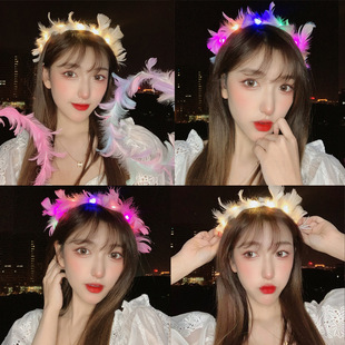 Stall Toy Luminous Headband Night Market Explosive Stall Children's Toy Ground Push Small Gift Headwear Bar Headband
