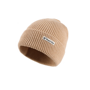 All-match melon skin knitted hat solid color winter hat women warm outdoor windproof thickened pullover ear protection wool hat