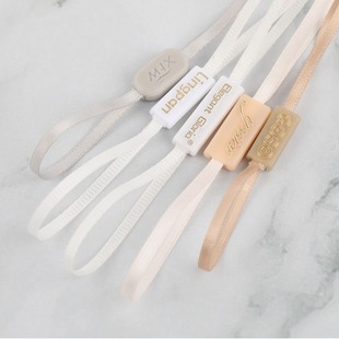 Hanging grain customized clothing double plug gilding hanging grain production epoxy hanging rope ribbon wax rope cotton thread tag lanyard customized