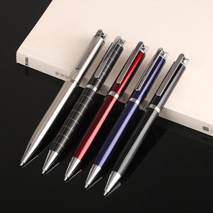 Factory wholesale multi-color optional paint craft metal ballpoint pen advertising pen creative stationery wholesale logo lettering