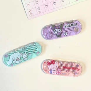 Kitten Puppy Folding Comb Small Portable Hollow Shape Comb Cat Claw Massage Soft Teeth Cute Fluffy Student