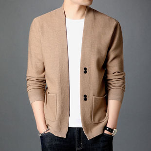 Men's Spring Jacket Men's New Fashion All-match Casual Cardigan Jacket Base Sweater Men's Knitted Sweater