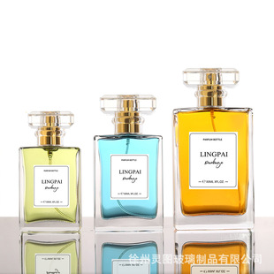 Спот-винтовой флакон духов 30ml 50 ml100 ml Прозрачная плоская квадратная портативная распылительная стеклянная парфюмерная бутылка
