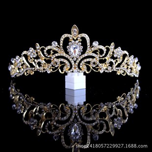 European and American Style Bride Crown Exquisite Rhinestone Luxury Crown Headband Wedding Dress Accessories Bride Wedding Headwear
