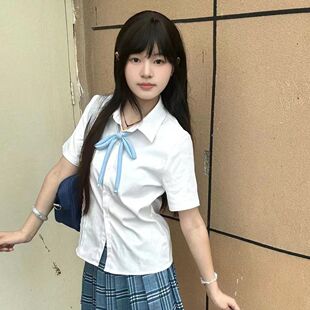 Original Jk Uniform Academy Style Basic Shirt Loose Short Sleeve Top Joker Pleated Short Skirt
