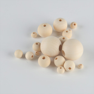 Spot Large Hole Wood Beads Handmade Hemu Round Beads 6Mm-50Mm Log Punched Lotus Wood Loose Beads Jewelry Accessories Flat Beads