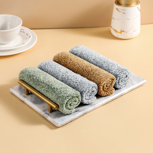 Thickened Dish Towel Bamboo Charcoal Fiber Wet and Dry Kitchen Rag Oil-free Oil-free Absorbent Scaking-pad