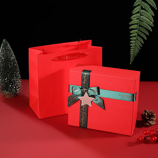 Christmas Gift Box Gift Box Empty Box Accompanying Gift Red Festive Box Gift Box Super Christmas Blind Box Packaging