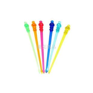 Factory wholesale disposable creative color plastic fruit fork platter decorative fruit sign bar supplies fruit fork