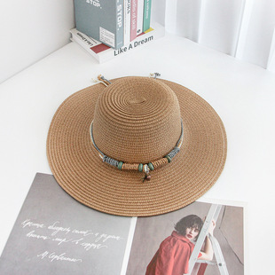 Customized Various Straw Hats Source Factory Summer New Large Brim Sun Protection Hat Women's Woven Straw Hat